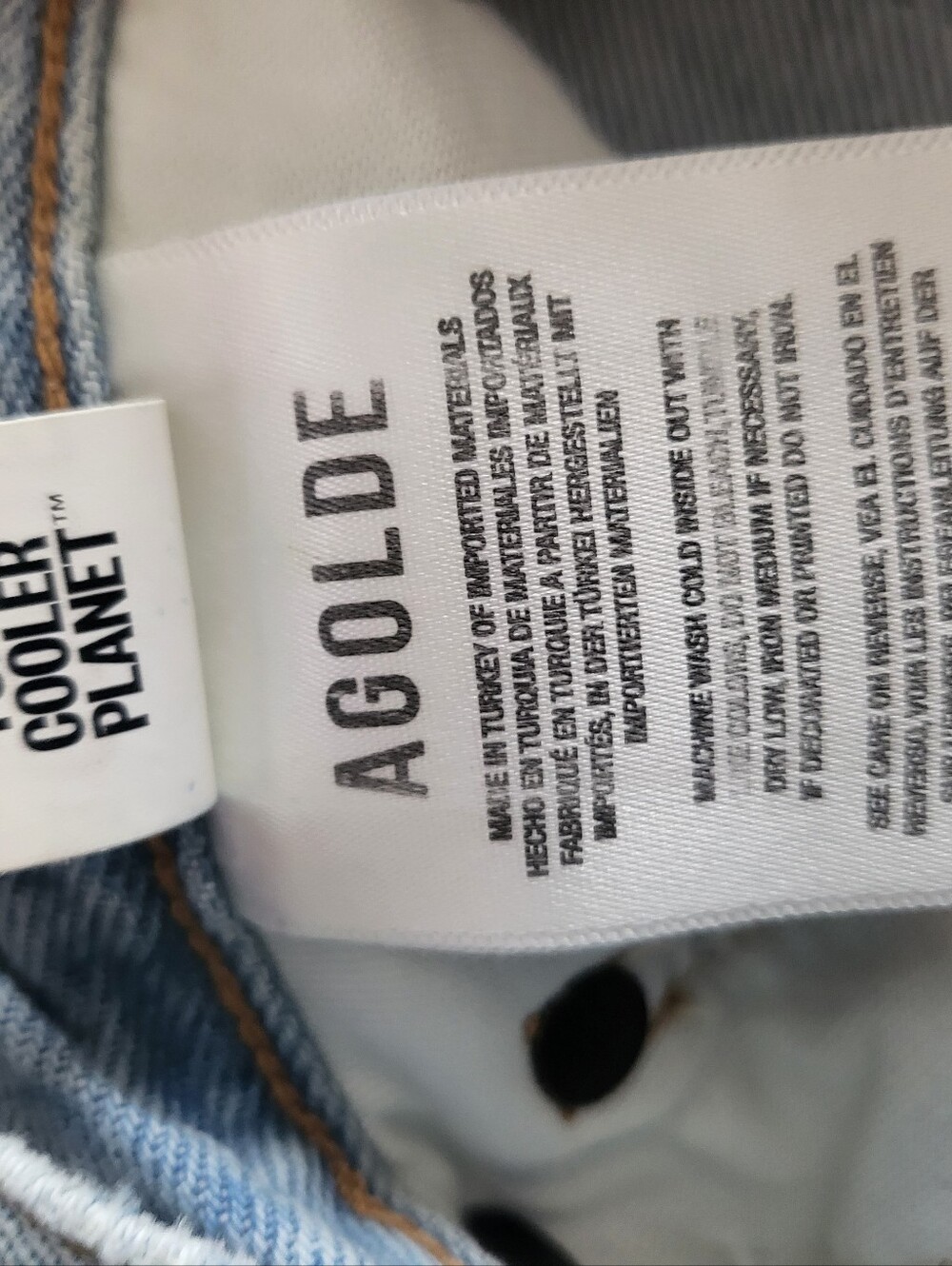 AGOLDE V Waist Kelly Relaxed Straight Jeans Womens 25 Denim Casual Classic Basic - Picture 7 of 9